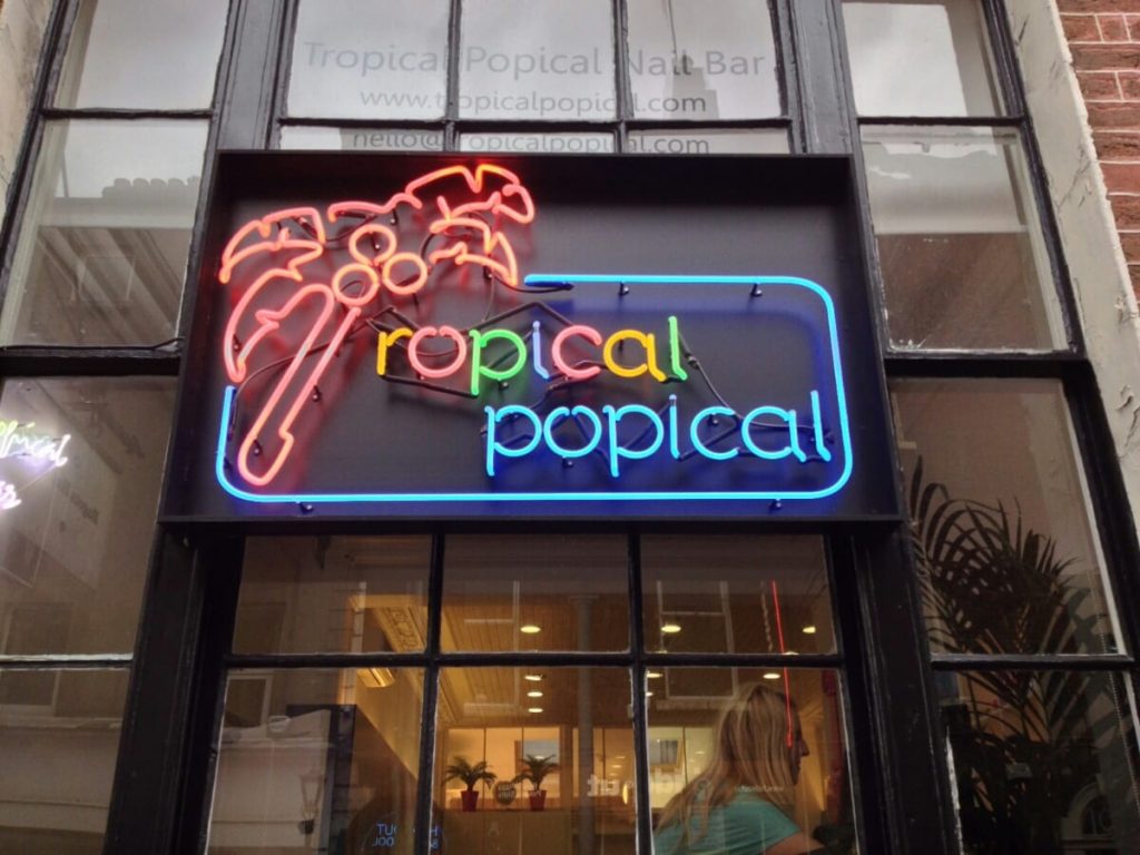 tropical popical sign